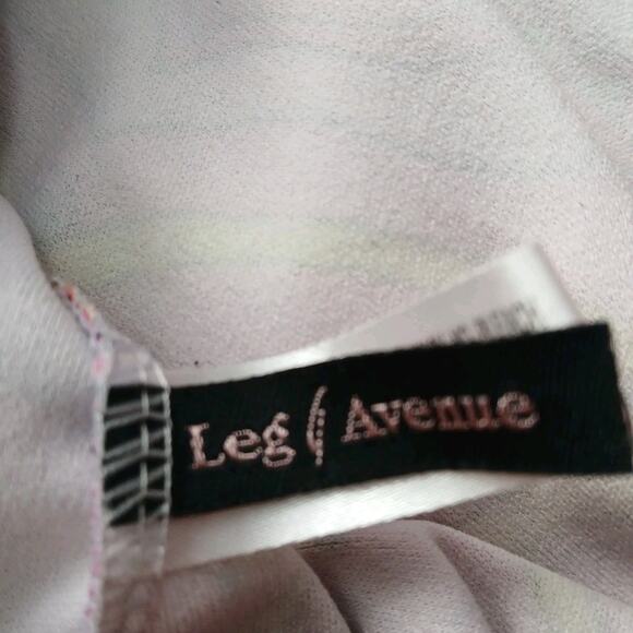 Leg Avenue Women’s Go Go Girl Dress M Pink Psychedelic Floral Print Bell Sleeve - Picture 2 of 13